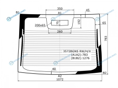 3572BGNS RWHX Стекло заднее с обогревом FORD FIESTA MK6 4D 12-
