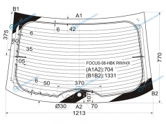 FOCUS-08-HBK RWHX Стекло заднее с обогревом FORD FOCUS II 35D HBK 08-11