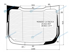 MONDEO-14 RWHX Стекло заднее с обогревом FORD MONDEO 4D 14-