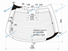 DB08624 RWHX Стекло заднее с обогревом FORD PROBE 2D CPE 93-97
