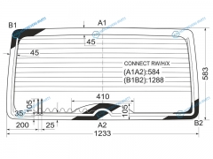CONNECT RWHX Стекло заднее с обогревом FORD TOURNEO TRANSIT 02-13