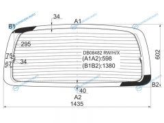 DB08482 RWHX Стекло заднее с обогревом FORD WINDSTAR 95-03