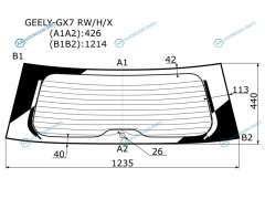 GEELY-GX7 RWHX Стекло заднее с обогревом GEELY EMGRAND X7 12-18