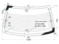 GEELY-MK RWHX Стекло заднее с обогревом GEELY MK 4D 06-15