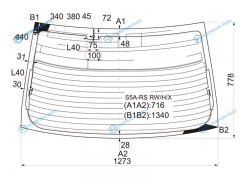 S5A-RS RWHX Стекло заднее с обогревом HONDA CIVIC 4D 01-05