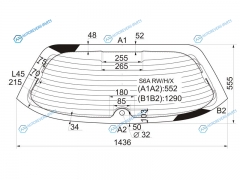 S6A RWHX Стекло заднее с обогревом HONDA CIVIC 5D HBK 01-05