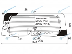 RM4 RWHX Стекло заднее с обогревом HONDA CR-V RM1RM4 12-15
