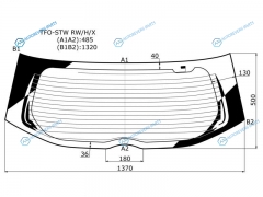 TFO-STW RWHX Стекло заднее с обогревом HONDA FIT SHUTTLE 11-15