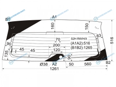 S2H RWHX Стекло заднее с обогревом HONDA HR-V 35D 98-05