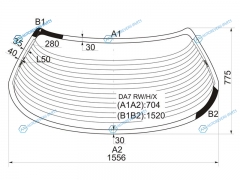 DA7 RWHX Стекло заднее с обогревом HONDA INTEGRA 4D 89-93