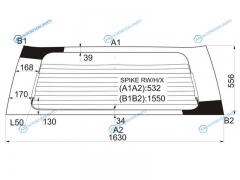 SPIKE RWHX Стекло заднее с обогревом HONDA MOBILIO 05-08