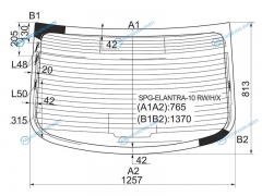 SPG-ELANTRA-10 RWHX Стекло заднее с обогревом HYUNDAI ELANTRAAVANTE 10-16