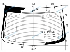 HYU-DH RWHX Стекло заднее с обогревом HYUNDAI GENESIS 4D 14-17