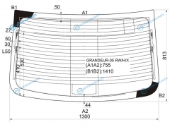 GRANDEUR-05 RWHX Стекло заднее с обогревом HYUNDAI GRANDEURAZERA 05-11