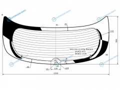 HYU-I30-12-STW RWHX Стекло заднее с обогревом HYUNDAI I30 5D STW 12-17