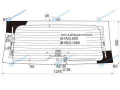SPG-4125BGNH RWHX Стекло заднее с обогревом HYUNDAI MATRIXLAVITA 01-10