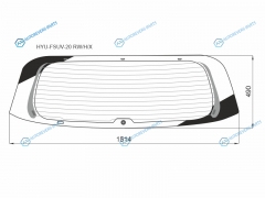 HYU-FSUV-20 RWHX Стекло заднее с обогревом HYUNDAI PALISADE 20-