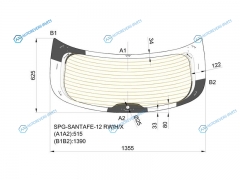 SPG-SANTAFE-12 RWHX Стекло заднее с обогревом HYUNDAI SANTA FE 12-18