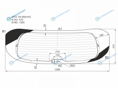 HYU-TM RWHX Стекло заднее с обогревом HYUNDAI SANTA FE 18-
