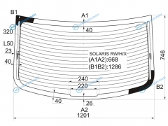 SOLARIS RWHX Стекло заднее с обогревом HYUNDAI SOLARISACCENT 4D 10-17