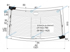 SONATA-04 RWHX Стекло заднее с обогревом HYUNDAI SONATA NF V 04-10
