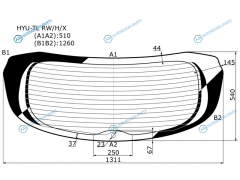HYU-TL RWHX Стекло заднее с обогревом HYUNDAI TUCSON 5D 15-