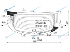 FB23713 RWHX Стекло заднее с обогревом INFINITI EX253537 08-13INFINITI QX50 13-17