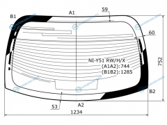 NI-Y51 RWHX Стекло заднее с обогревом INFINITI M25353745 10-13INFINITI Q70 13-