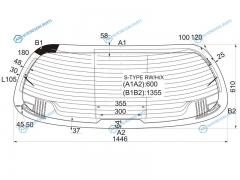 S-TYPE RWHX Стекло заднее с обогревом JAGUAR 4D SED 99-08