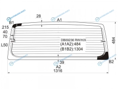 DB09236 RWHX Стекло заднее с обогревом JEEP CHEROKEE 97-01