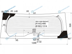 DB11189 RWHX Стекло заднее с обогревом JEEP COMPASS 06-16