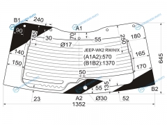 JEEP-WK2 RWHX Стекло заднее с обогревом JEEP GRAND CHEROKEE 11-13