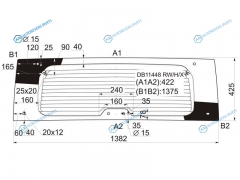 DB11448 RWHX Стекло заднее с обогревом JEEP LIBERTYJEEP CHEROKEE 07-12