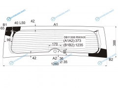 DB11308 RWHX Стекло заднее с обогревом JEEP PATRIOT 07-16