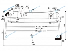 DB09073 RWHX Стекло заднее с обогревом JEEP WRANGLER (TJ) 2D 97-06