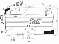 DW01141 RWHX Стекло заднее с обогревом JEEP WRANGLER (YJ) 2D 87-95