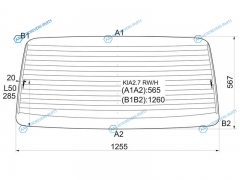 KIA2.7 RWH Стекло заднее с обогревом KIA BESTA 94-97