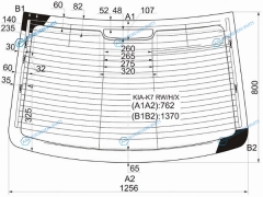 KIA-K7 RWHX Стекло заднее с обогревом KIA CADENZAK7 4D 10-