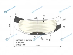 CARENS-13 RWHX Стекло заднее с обогревом KIA CARENSRONDO IV 13-