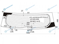 SPG-4431BGNHW1H RWHX Стекло заднее с обогревом KIA CEED 5D HBK 06-12