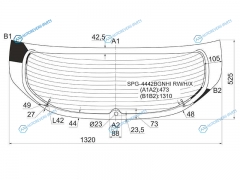 SPG-4442BGNHI RWHX Стекло заднее с обогревом KIA CEED 5D HBK 12-