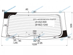SPG-4431BGNEW1H RWHX Стекло заднее с обогревом KIA CEED 5D WGN 06-12