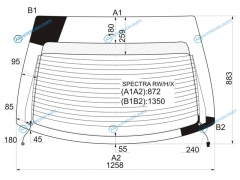 SPECTRA RWHX Стекло заднее с обогревом KIA SHUMA 5D HBK 98-04