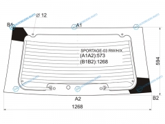 SPORTAGE-03 RWHX Стекло заднее с обогревом KIA SPORTAGE II 04-06