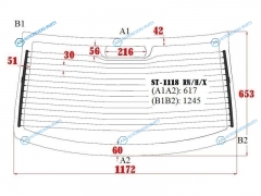 ST-1118 RWHX Стекло заднее с обогревом LADA KALINA 1118 4D 2004-