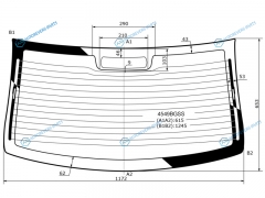 4549BGSS Стекло заднее с обогревом LADA KALINA 4D 04-11