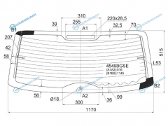 4549BGSE Стекло заднее с обогревом LADA KALINA 5D WGN 04-18