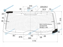 SPG-1118-STW RWHX Стекло заднее с обогревом LADA KALINA 5D WGN 04-18