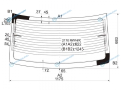 2170 RWHX Стекло заднее с обогревом LADA PRIORA (ПРИОРА) 4D SED 07-18
