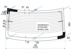 4503BGSS1J Стекло заднее с обогревом LADA PRIORA (ПРИОРА) 4D SED 07-18